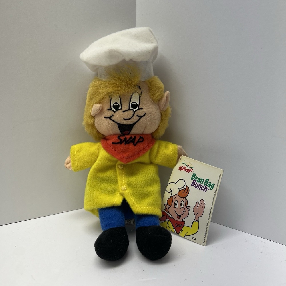 Kellogg's‎ Rice Krispies SNAP! 7.5" Bean Bag Bunch Plush NWT VINTAGE 1998